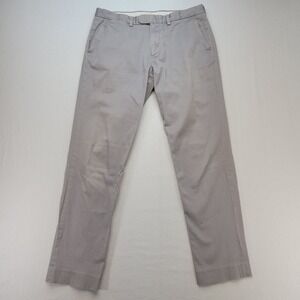 J.Crew Bowery Chino Pants Mens 32x32 Gray Straight Leg Cotton Twill Dress Slacks